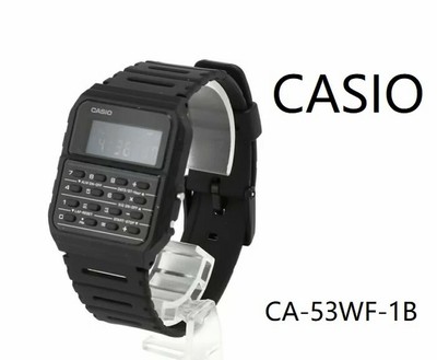 Casio Vintage Edgy Digital Watch With Calculator Black Ca 53wf 1bef Watchcharts