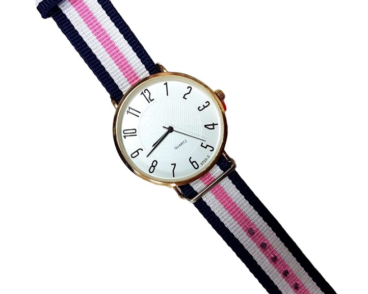 Orologio Da Polso Uomo Analogico Quarzo Moderno Fashion Casual Tessuto CoLoR lac