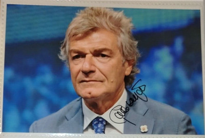 AUTOGRAFO GIANCARLO ANTOGNONI FOTO CALCIO FIORENTINA ITALIA CAMPIONE MONDO '82