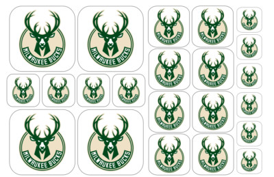 22 NBA Team Logo Stickers - Matte/Gloss Paper Options - 4 Different Sizes in One