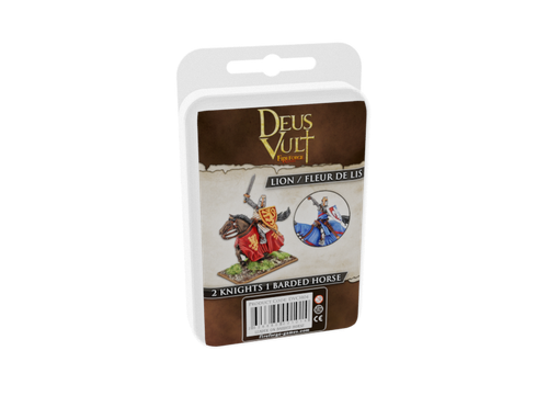 Fireforge Games Deus Vult DVCH04 28mm Leader on Barded Horse
