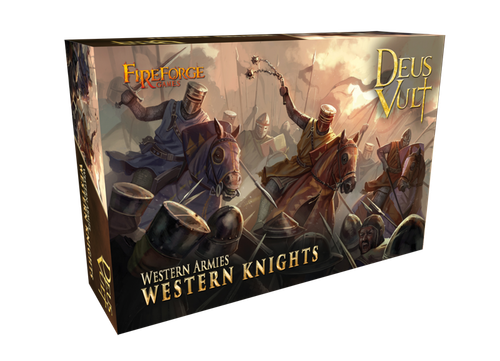 Fireforge Games Deus Vult Западные рыцари - 12 составных фигурок диаметром 28 мм