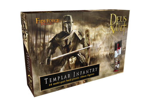 Fireforge Games Deus Vult Темпларская пехота - 24 составные фигурки диаметром 28 мм