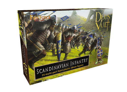 Fireforge Games Deus Vult Скандинавская пехота - 25 составных фигурок диаметром 28 мм