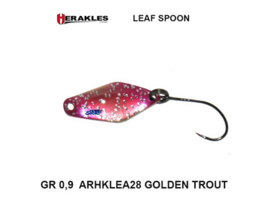 LEAF SPOON HERAKLES 0,9 GR COL. ARHKLEA28 GOLDEN TROUT ONDULANTE SPINNING LAGO