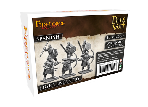 Fireforge Games 12 смола 28 мм Средневековая испанская легкая пехота DVSP01