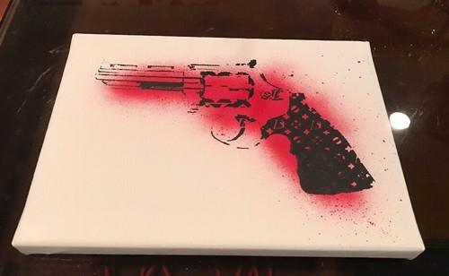DEATH NYC Limited Ed Graffiti REVOLVER CANVAS Painting 2013