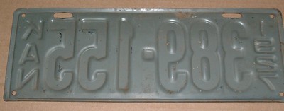 1927 Kansas License Plate 289-155 Car Tag