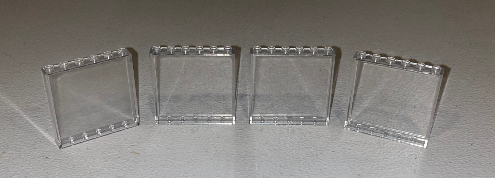 Lego Lot of 4 Transparent Clear Wall Panel 1 x 6 x 5 - 59349
