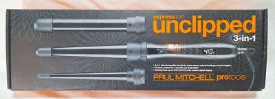 NEW Paul Mitchell Pro Tools Express Ion Unclipped 3-in-1 Curling Iron
