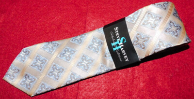 STEVE HARVEY MULTI COLOR ALL POLYESTER STRIPED/FLORAL TIE - NWT - DESIGNER TIES.