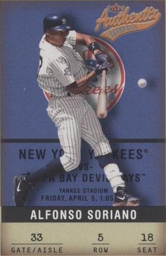 2002 Fleer Authentix - Alfonso Soriano #5