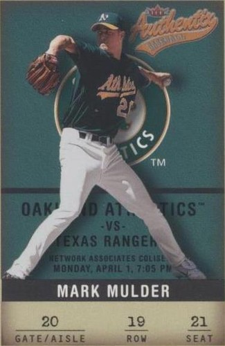 2002 Fleer Authentix - Mark Mulder #19