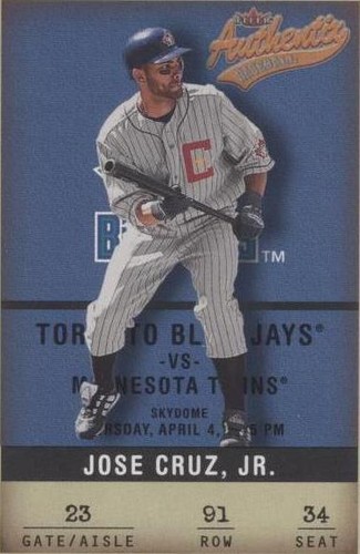 2002 Fleer Authentix - Jose Cruz Jr. #91