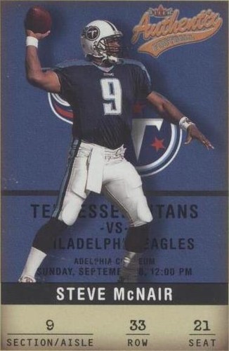 2002 Fleer Authentix Steve McNair #33