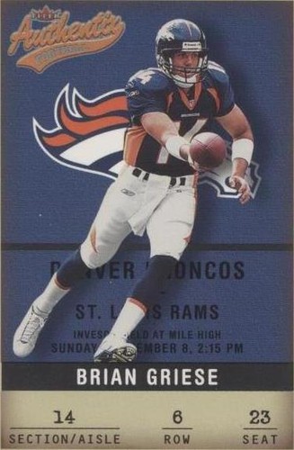 2002 Fleer Authentix Brian Griese #6
