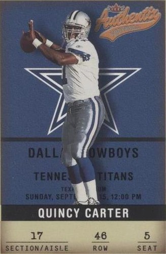 2002 Fleer Authentix Quincy Carter #46
