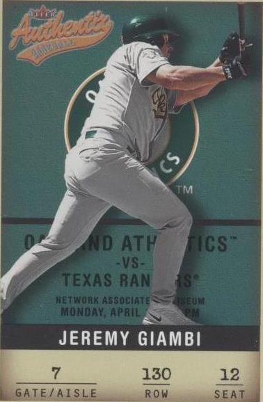 2002 Fleer Authentix - Jeremy Giambi #130