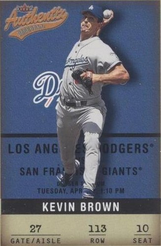 2002 Fleer Authentix - Kevin Brown #113