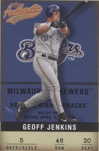 2002 Fleer Authentix - Geoff Jenkins #48