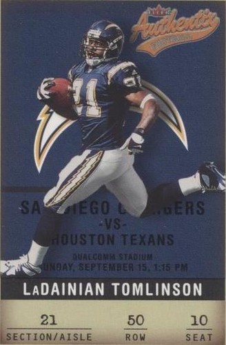 2002 Fleer Authentix LaDainian Tomlinson #50