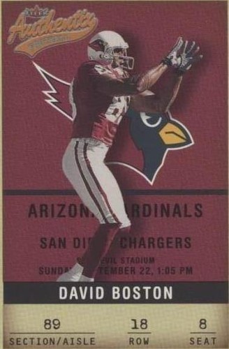 2002 Fleer Authentix David Boston #18
