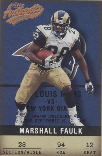 2002 Fleer Authentix Marshall Faulk #94