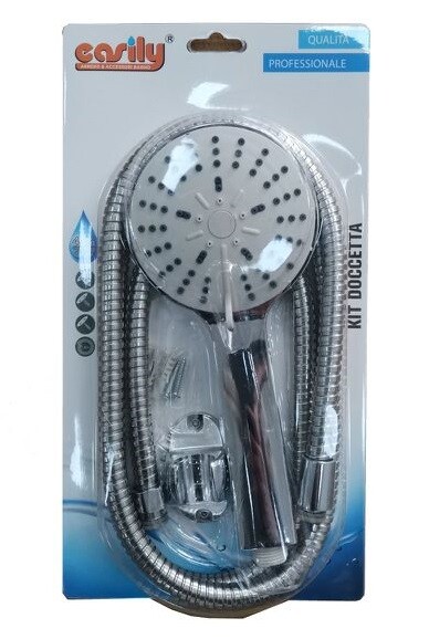 Kit Bagno Doccetta Doccino Soffione Doccia Con Laccio 1,8m e Staffa 69047 dfh