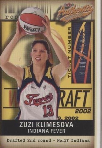2002 Fleer Authentix WNBA - Zuzi Klimesova #117