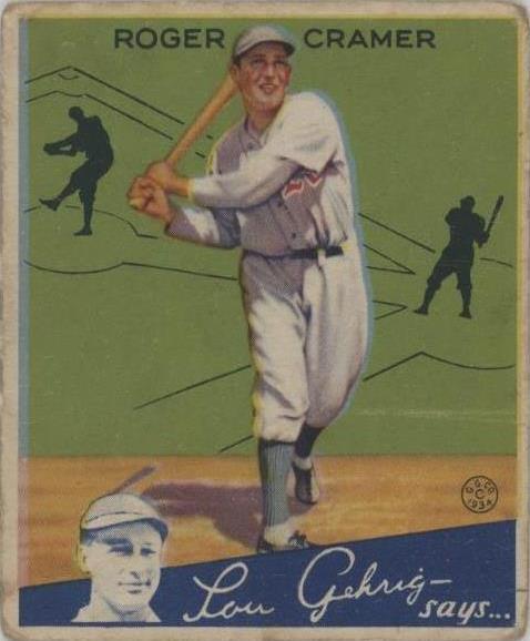 1934 Goudey Big League Chewing Gum - Doc Cramer #25