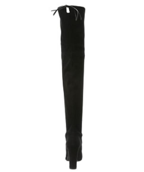 Pre-owned Stuart Weitzman $945  Hiline Over The Knee Black Suede 5 5.5 6 6.5 7.5 8.5 9.5 10 In Suede Black