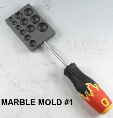 MARBLES Graphite Mold, 6 Versions, CGBeadroller, Premier Graphite Glass Tool