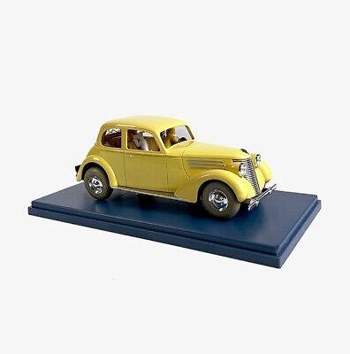 HERGE TINTIN THE IMPERIA DAMAGED CAR #61 Yellow Car Figure 1/24 Authentic Goods
