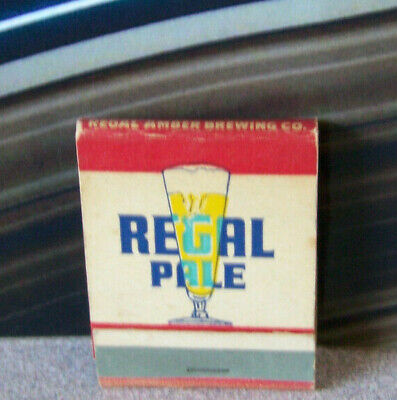Vintage Matchbook W9 Regal Pale Brewing Co Beer Alcohol Reach For Regal Taste