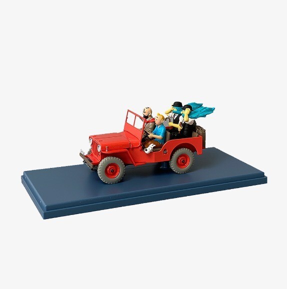 【タンタンTintinの車 LA JEEP ROUGE 赤いジープ1/24】 タンタンTintinの車 LA JEEP ROUGE 赤いジープ1/24】 - メルカリ
