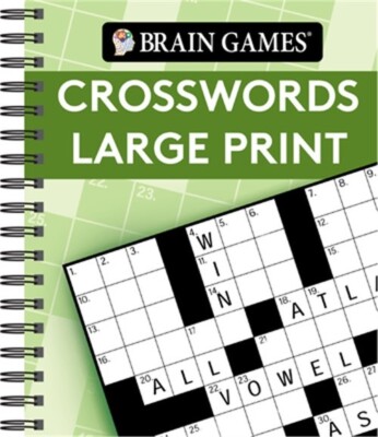 Brain Games Large Print Crosswords (Spiral Bound, Comb or Coil)