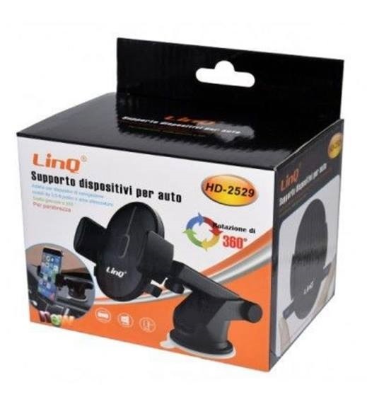 Supporto Staffa Da Auto Rotazione 360° Per Cellulari Smartphone linq hd-2529