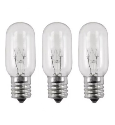 Three Bulbs 25T8N Clear 25 Watt 130 Volt E17 Intermediate Base 25W Microwave