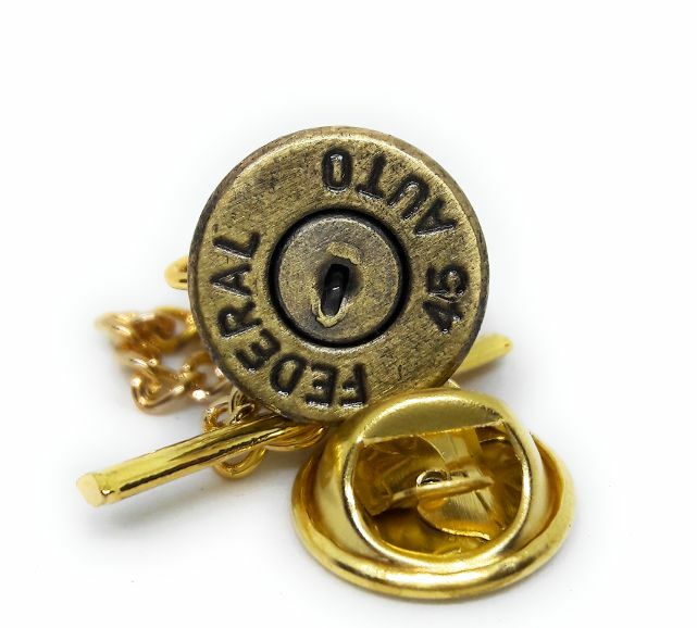 BULLET CARTRIDGE TIE TACK / LAPEL PIN