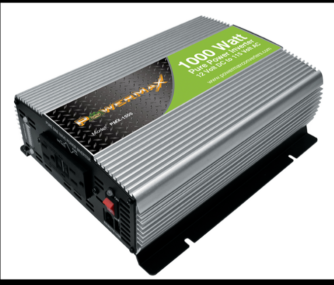 Powermax 1000 Watt Pure Sine Wave 12Vdc to 120Vac Inverter PMX 1000W-PSW