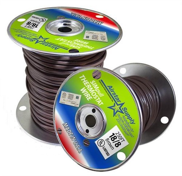 Thermostat Wire 18/8 • 18 Gauge 8 Conductor • Made in the USA • 250 Ft