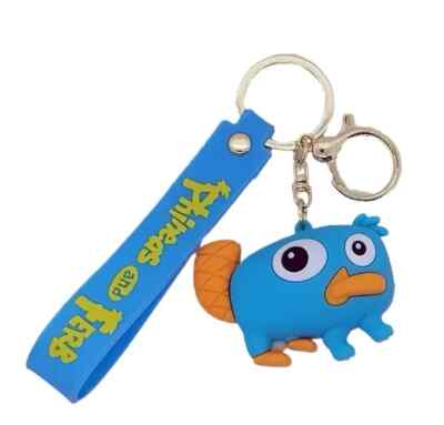 Cute Disney Perry the Platypus 3D PVC Bags Hanger Pendant Keychains Key Rings 2''