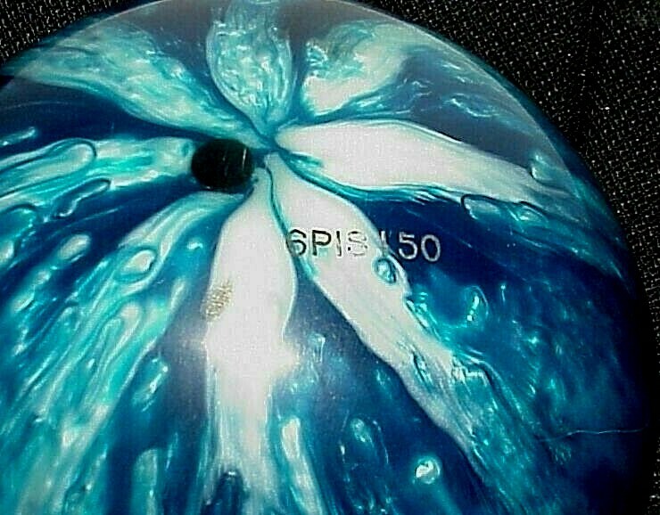 Vintage GALAXIE 300 Turquoise Swirl Bowling Ball 15.4 # Don Carter Bag & Shoes