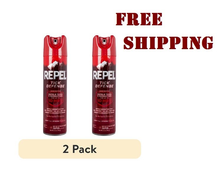 2 pack Repel Tick Defense Aerosol Insect Repellent w/ 15