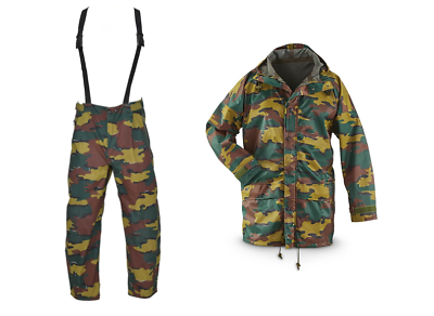 Genuine Belgian Army Waterproof Goretex Rain Jacket Pants Jigsaw Hooded Parka