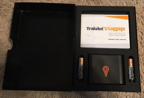 NEW TRAKDOT Luggage Tracker Flight Baggage Tracer Anti-lost Palm-size Locator