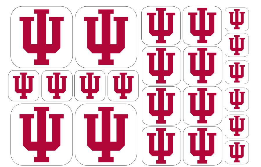 Indiana Hoosiers Team Stickers - Multiple Size and Material Options