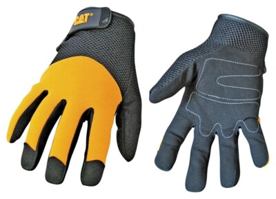 Cat Gloves CAT012215J Black & Yellow Synthetic Men's Padded Palm Gloves Jumbo
