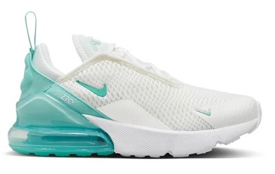 Детские кроссовки Nike Air Max 270 Summit белого/изумрудного цвета (AO2372 115) - 11