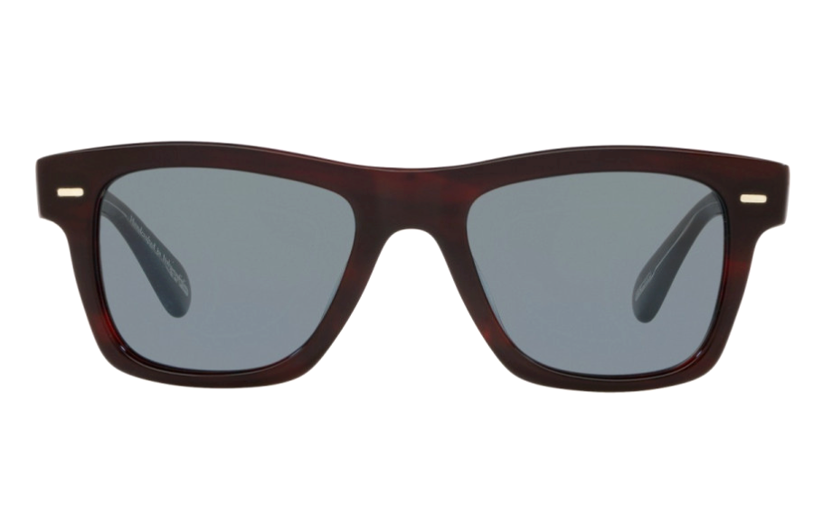Pre-owned Oliver Peoples Men's 49mm Burgundy Bark Polarized Sunglasses Ov5393su 1675r8 49 In Blue